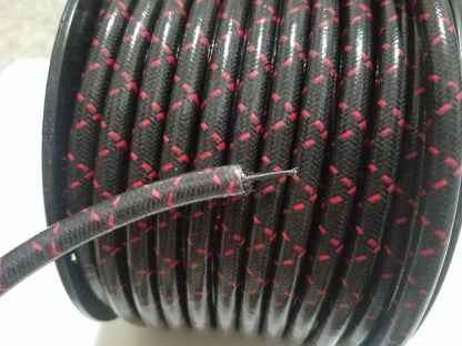 8mm Suppression Core Cloth Braided Spark Plug Wire [Sold By The Foot]
