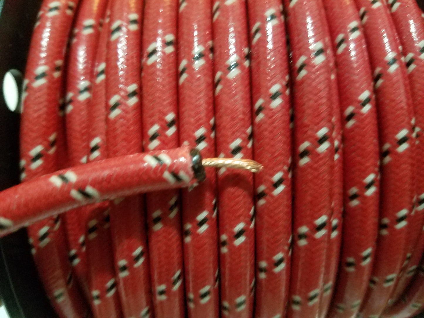 7mm Copper Core Cloth Braided Spark Plug Wire [Sold By The Foot]