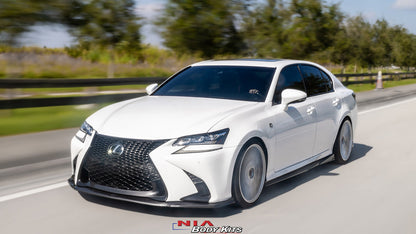 Lexus GS Base Model, F-Sport NIA Full lip Body Kit 5pcs (Front Splitter, Side Skirt Rockers, Rear apron spats) 2016-2020 in ABS