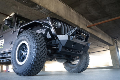 Jeep JL & JT Sway Bar Disconnect Skid Plate, Installed