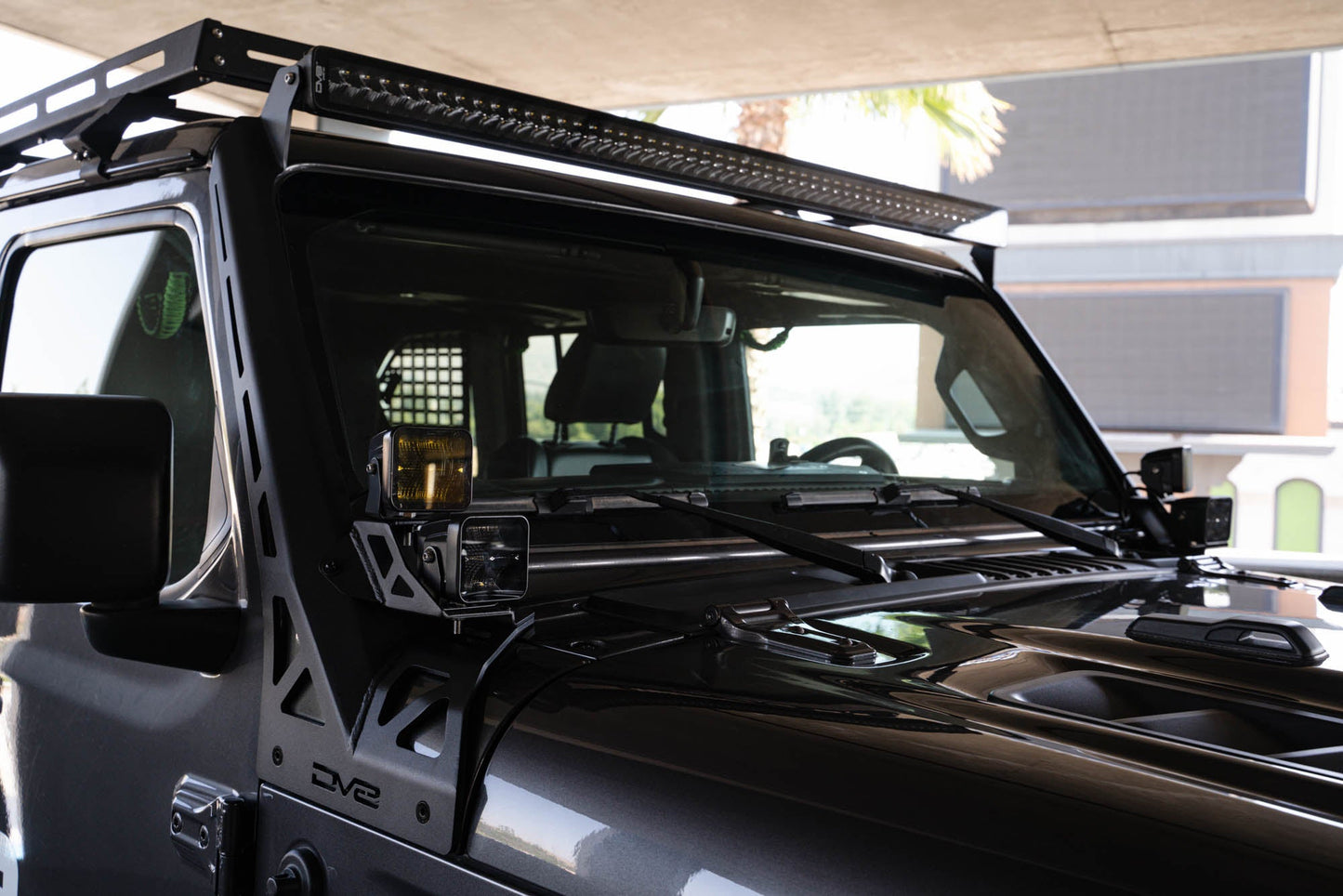 DV8 Offroad 2018-2024 Jeep Wrangler JL & Gladiator JT | A-Pillar Dual Light Pod Mounts LBJL-11