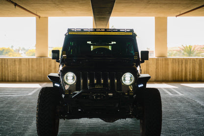 DV8 Offroad 2018-2024 Jeep Wrangler JL & Gladiator JT | A-Pillar Dual Light Pod Mounts LBJL-11