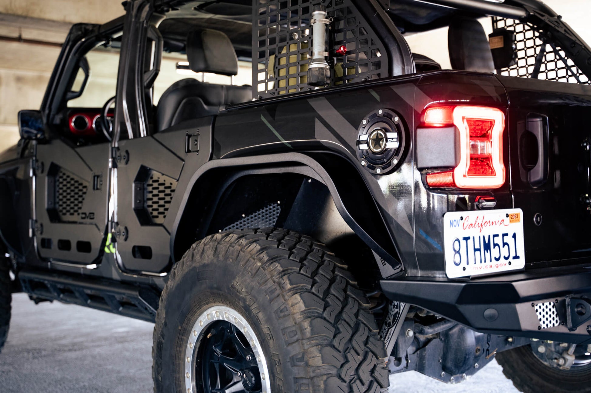 2018-2023 Jeep Wrangler JL Slim Fender Flares from behind
