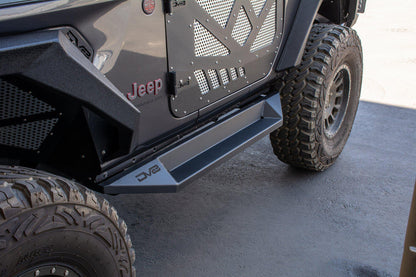 2018-21 Jeep JL 2 Door Plated Sliders with Step-DV8 Offroad