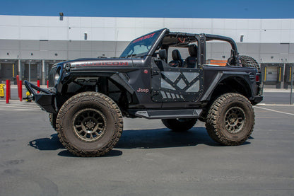 2018-21 Jeep JL 2 Door Plated Sliders with Step-DV8 Offroad