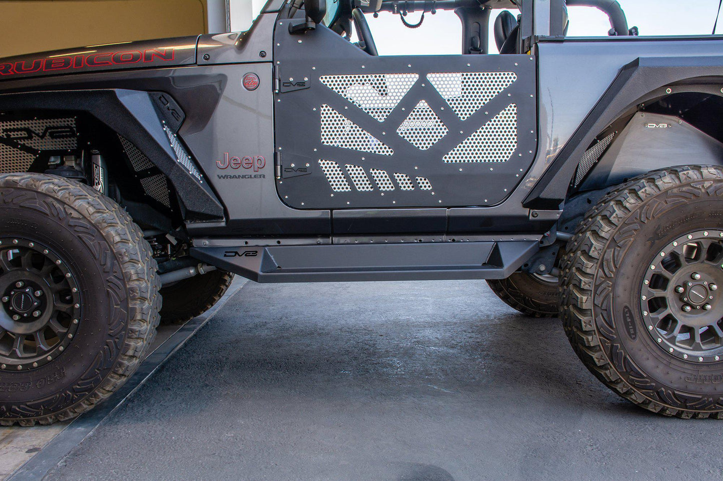 2018-21 Jeep JL 2 Door Plated Sliders with Step-DV8 Offroad