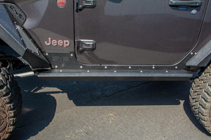 2018-21 Jeep JL 2 Door Rock Sliders with Rock Skins-DV8 Offroad