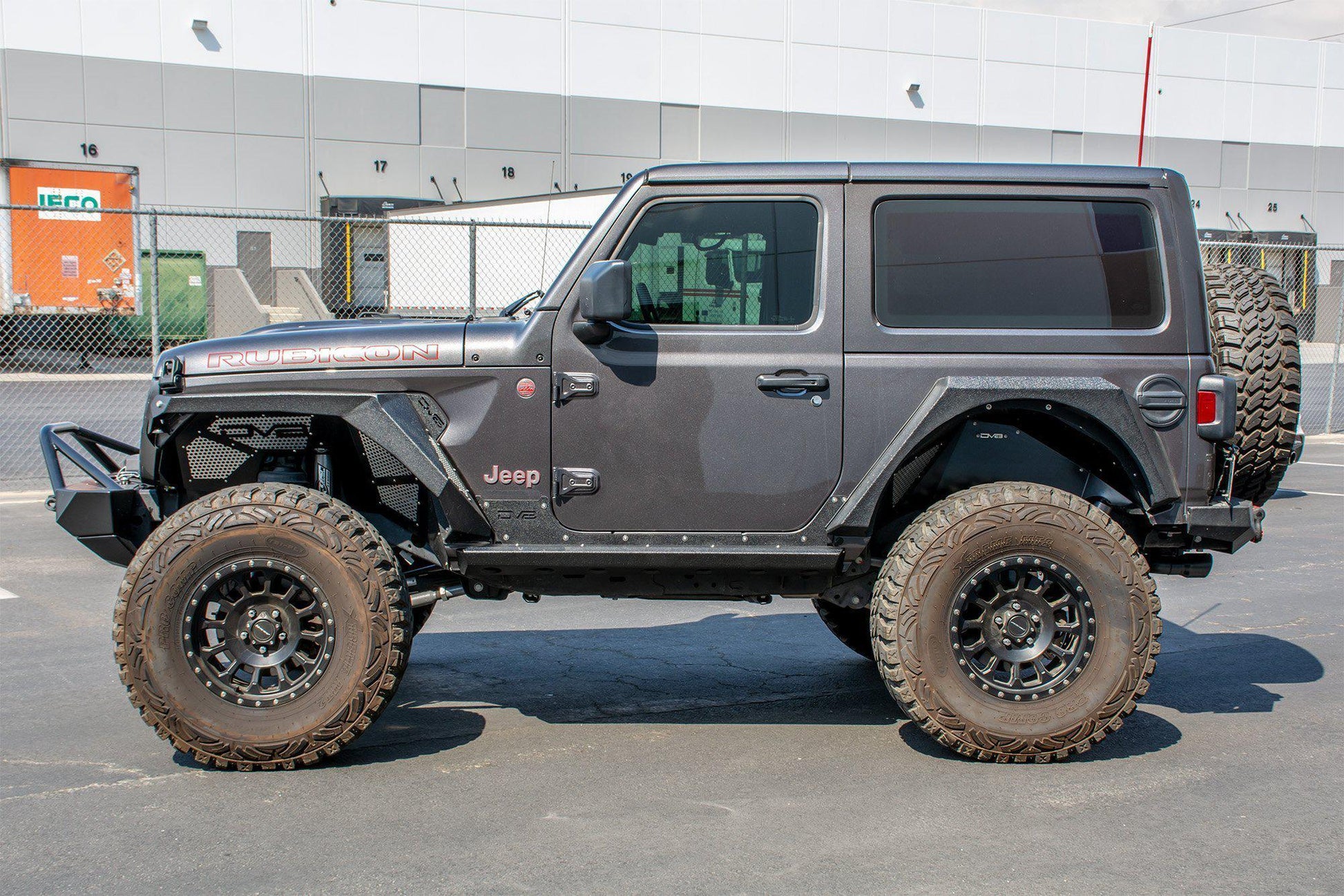 2018-21 Jeep JL 2 Door Rock Sliders with Rock Skins-DV8 Offroad