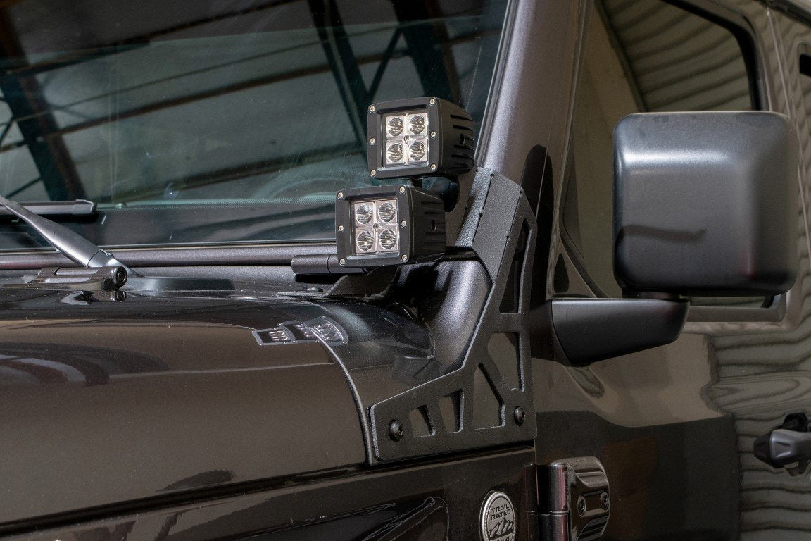 2018-21 Jeep JL & 2020-21 JT Lower A-Pillar Light Mount-DV8 Offroad