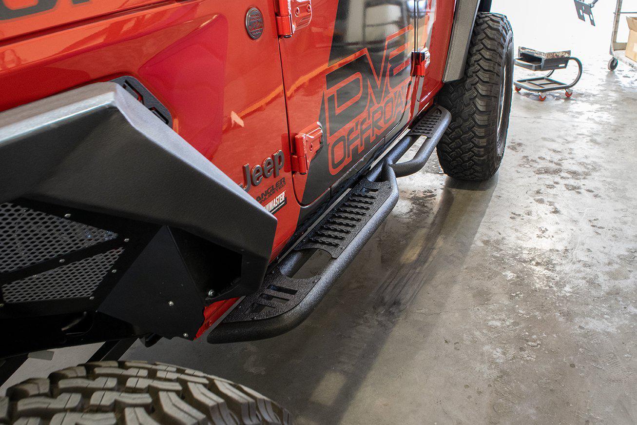 2018-21 Jeep JL 4 Door Boxed Rock Sliders-DV8 Offroad