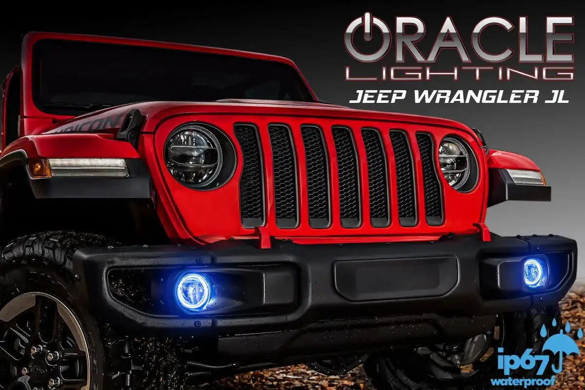ORACLE Lighting 2018-2025 Jeep Wrangler JL LED Surface Mount Fog Light Halo Kit