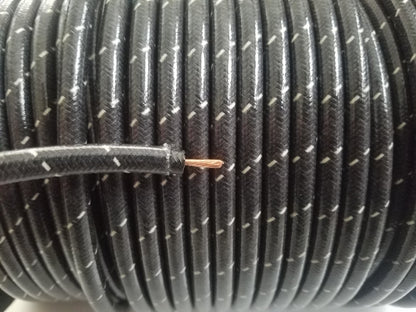7mm Copper Core Cloth Braided Spark Plug Wire [Sold By The Foot]