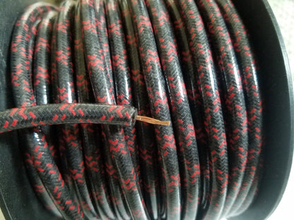 7mm Copper Core Cloth Braided Spark Plug Wire [Sold By The Foot]