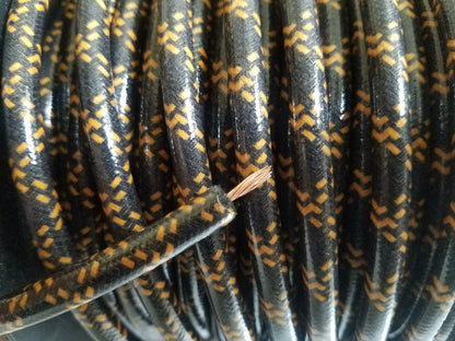 7mm Copper Core Cloth Braided Spark Plug Wire [Sold By The Foot]