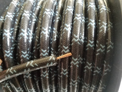 7mm Copper Core Cloth Braided Spark Plug Wire [Sold By The Foot]