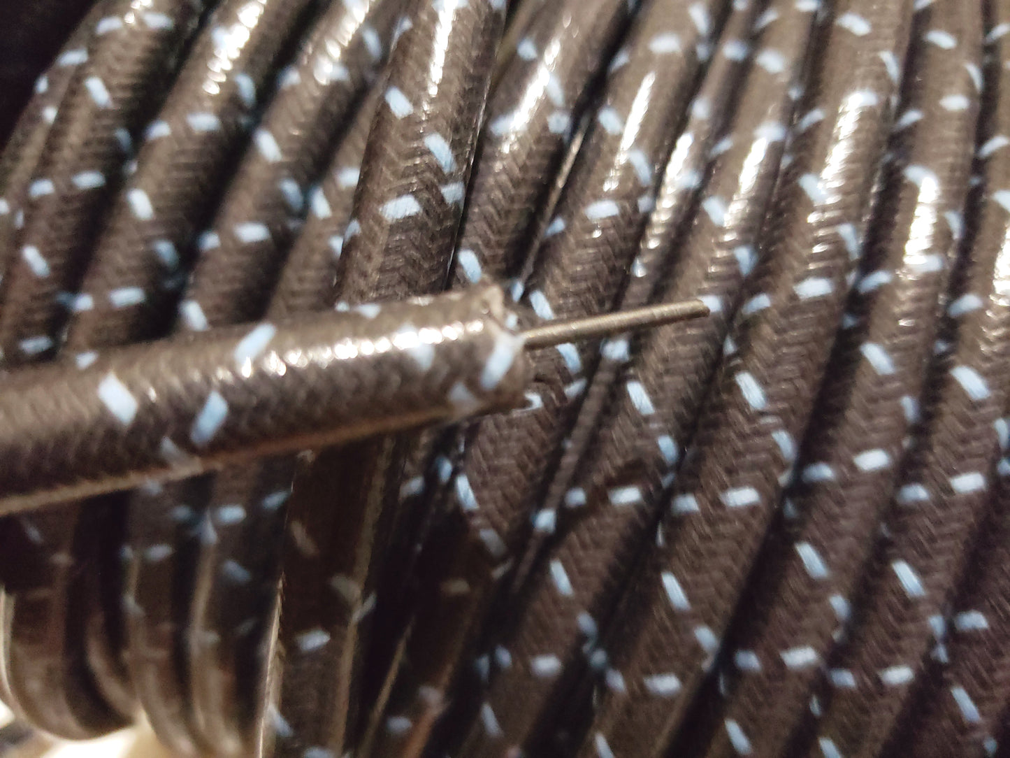 8mm Suppression Core Cloth Braided Spark Plug Wire [Sold By The Foot]