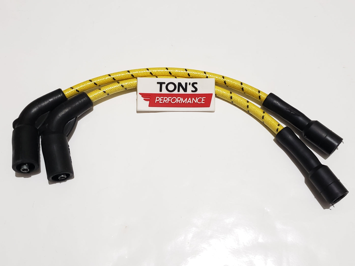 Cloth Braided Plug Wires Harley Sportster 2007+ / PAIR OF SHORT WIRES FOR RELOCATED COIL