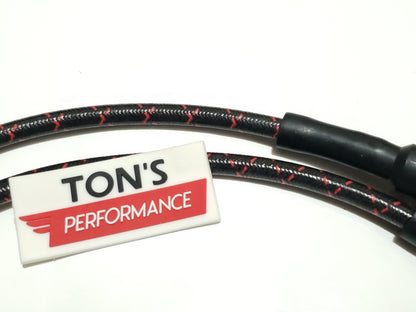 Cloth Braided Plug Wires Harley Sportster 1986 - 2003 / PAIR OF REPLACEMENT OEM LENGTH WIRES