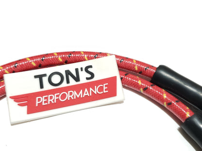 Cloth Braided Plug Wires Harley FXR 1982+ / PAIR OF REPLACEMENT OEM LENGTH WIRES