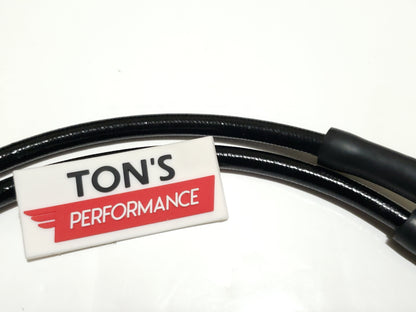 Cloth Braided Plug Wires Harley Dyna Softail 1999 - 2017 / PAIR OF REPLACEMENT OEM LENGTH WIRES