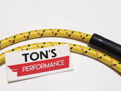 Cloth Braided Plug Wires Harley Dyna Softail 1999 - 2017 / PAIR OF REPLACEMENT OEM LENGTH WIRES