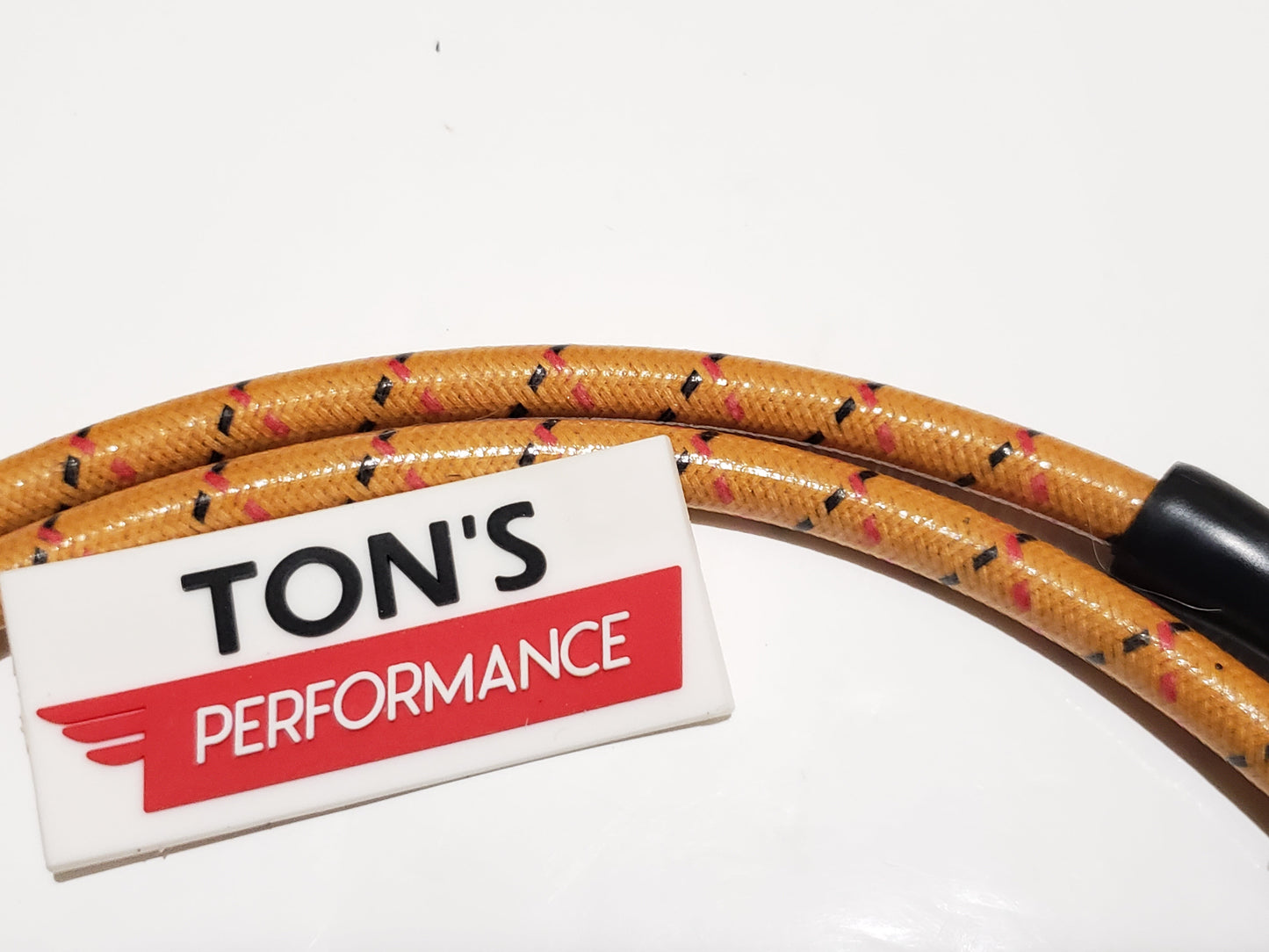 Cloth Braided Plug Wires Harley Sportster 1986 - 2003 / PAIR OF REPLACEMENT OEM LENGTH WIRES