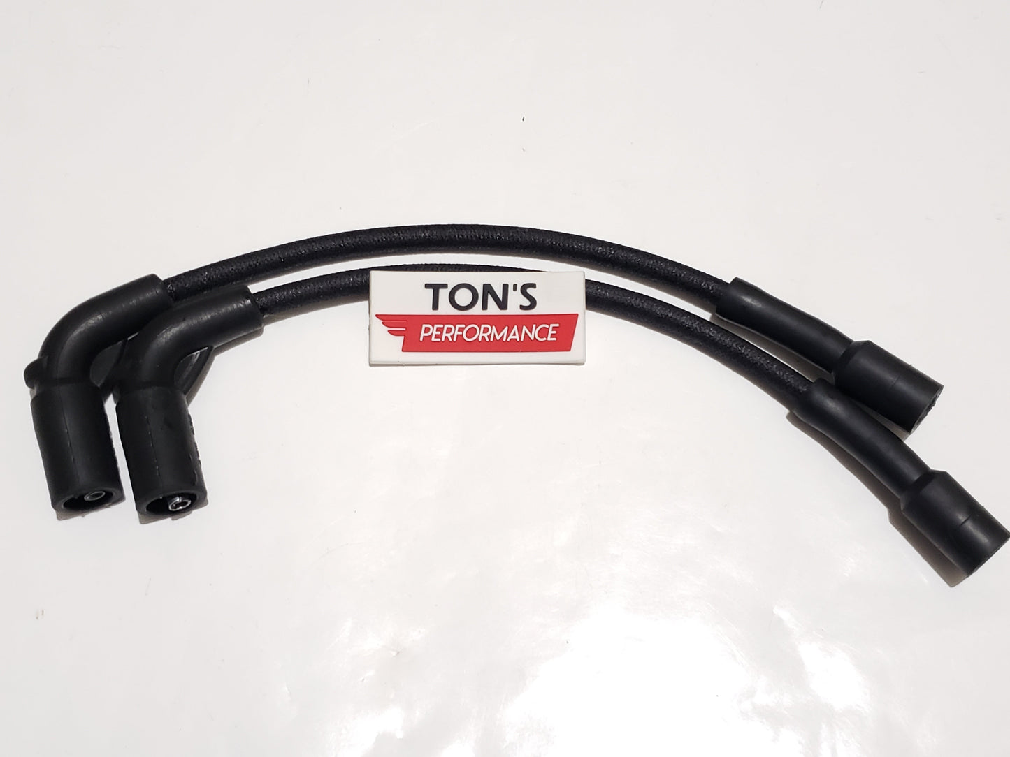 Cloth Braided Plug Wires Harley Sportster 2007+ / PAIR OF SHORT WIRES FOR RELOCATED COIL