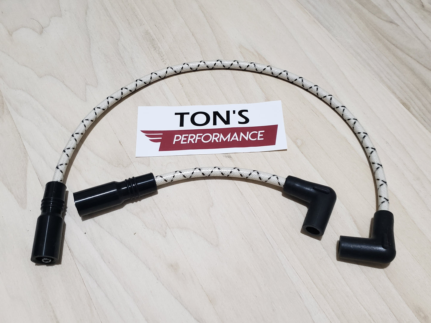 Cloth Braided Plug Wires Harley Dyna Softail 1999 - 2017 / PAIR OF REPLACEMENT OEM LENGTH WIRES