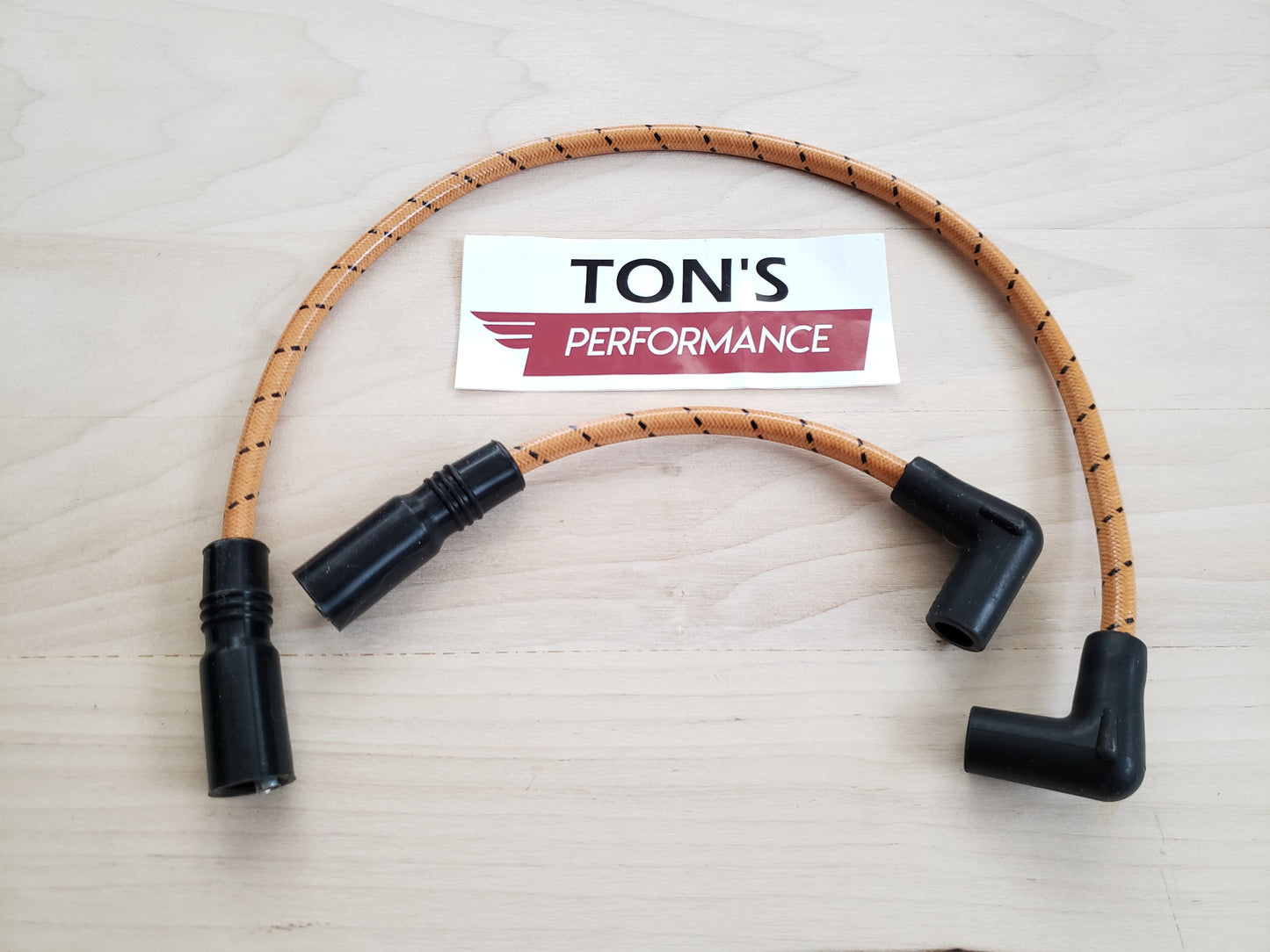 Cloth Braided Plug Wires Harley Dyna Softail 1999 - 2017 / PAIR OF REPLACEMENT OEM LENGTH WIRES