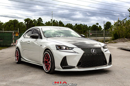 Lexus IS 2017-2020 Base Model, F-Sport NIA full splitter lip bodykit 5pcs (front lip, side skirts, rear apron spats) in ABS