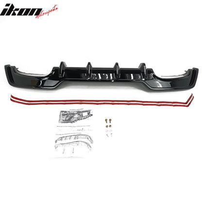 2019-2022 Toyota Corolla TS Style Painted #218 Black Rear Diffuser ABS