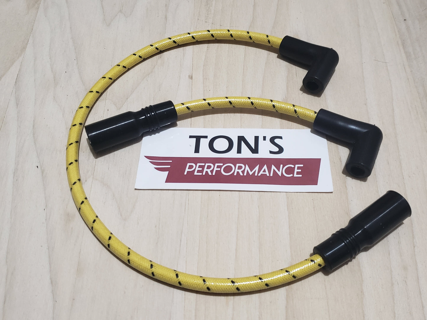 Cloth Braided Plug Wires Harley Dyna Softail 1999 - 2017 / PAIR OF REPLACEMENT OEM LENGTH WIRES