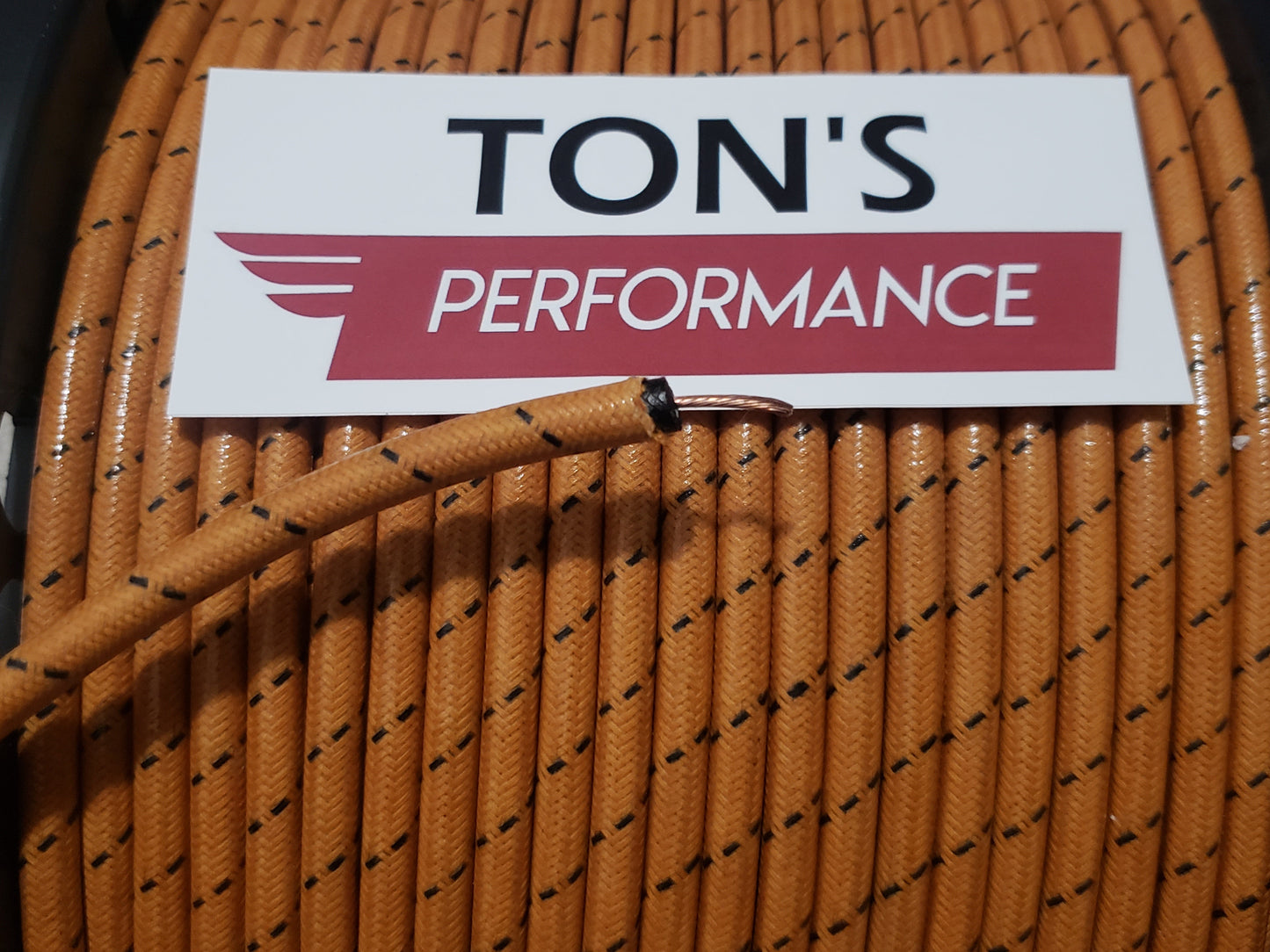 7mm Copper Core Cloth Braided Spark Plug Wire [Sold By The Foot]
