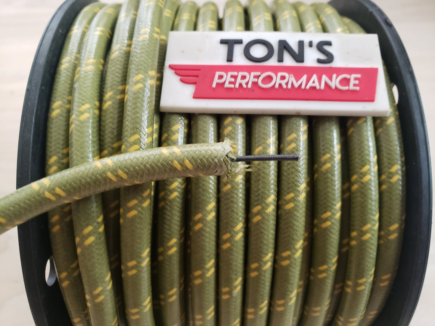 8mm Suppression Core Cloth Braided Spark Plug Wire [Sold By The Foot]
