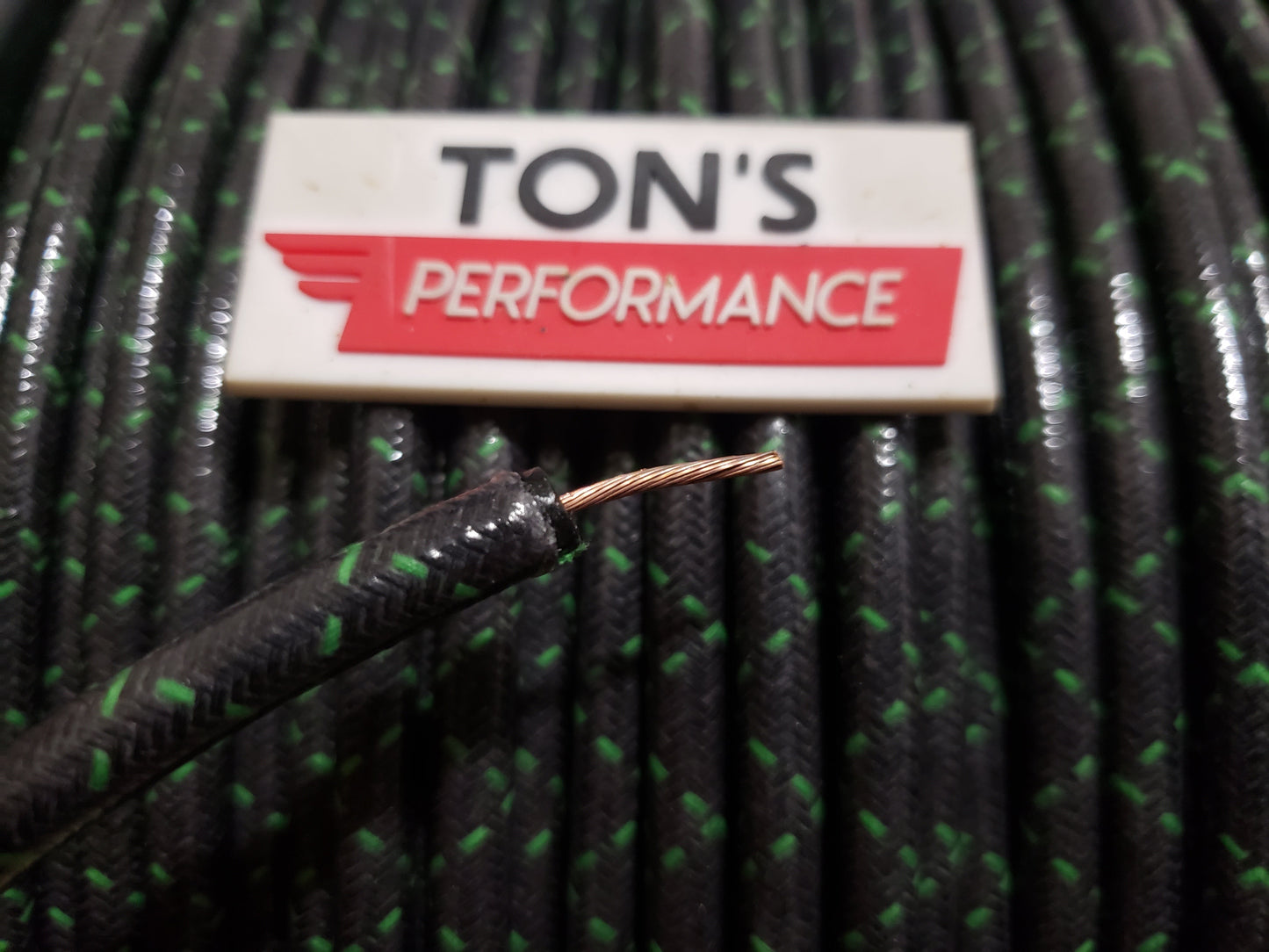 7mm Copper Core Cloth Braided Spark Plug Wire [Sold By The Foot]