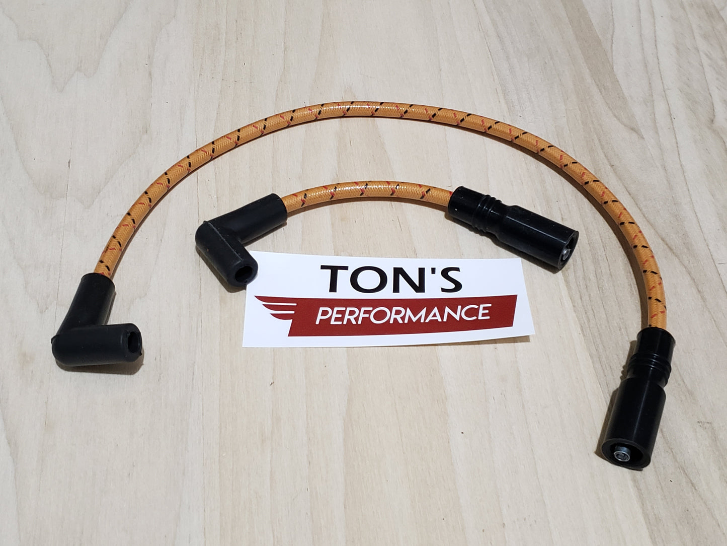 Cloth Braided Plug Wires Harley Dyna Softail 1999 - 2017 / PAIR OF REPLACEMENT OEM LENGTH WIRES