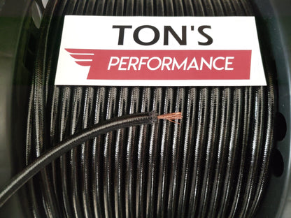 7mm Copper Core Cloth Braided Spark Plug Wire [Sold By The Foot]