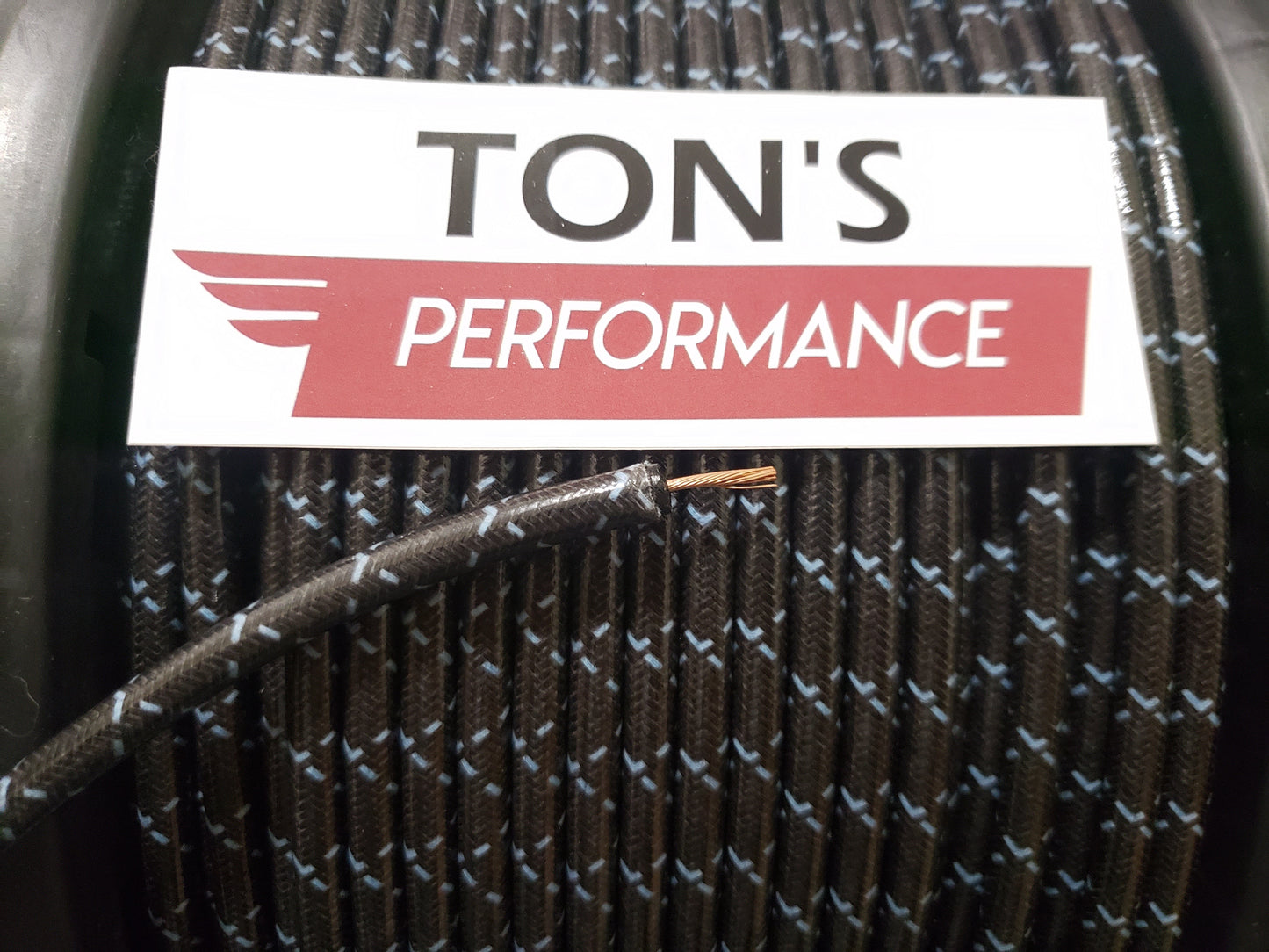 7mm Copper Core Cloth Braided Spark Plug Wire [Sold By The Foot]