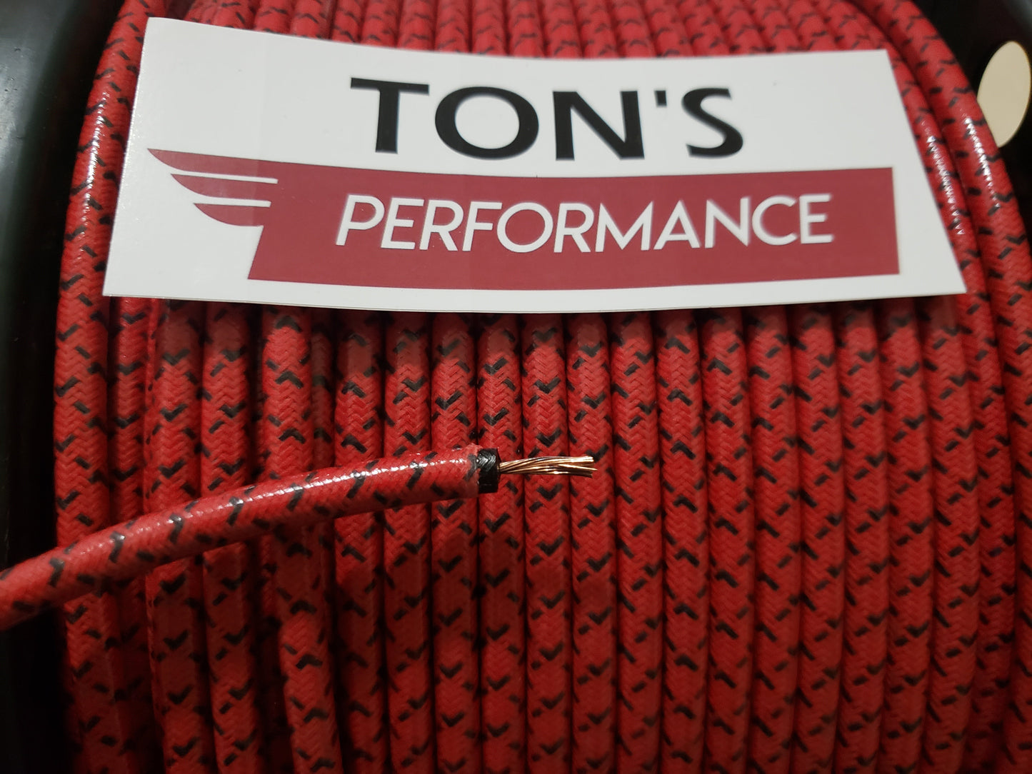 7mm Copper Core Cloth Braided Spark Plug Wire [Sold By The Foot]