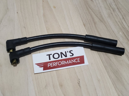 Ton's 10mm Silicone Plug Wires Harley Sportster 1988 - 2003 / PAIR OF SHORT WIRES FOR RELOCATED COIL