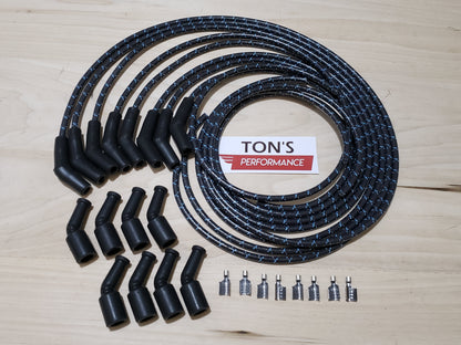 Vintage Cloth Braided Spark Plug Wires LSX LS1 LS LT SWAP Unassembled wire kit