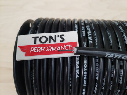 Taylor 8mm Pro Wire Resistor-Core 100% Silicone Spark Plug wire [Sold By The Foot]