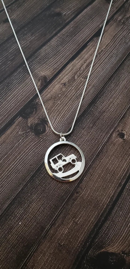 Jeep Uphill Climb Necklace