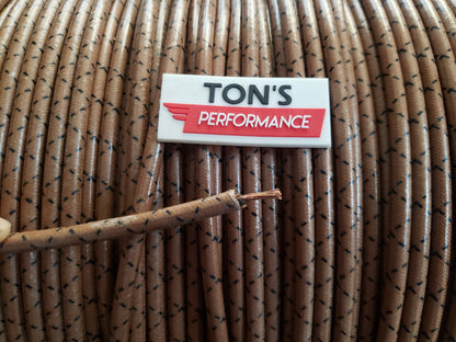 7mm Copper Core Cloth Braided Spark Plug Wire [Sold By The Foot]