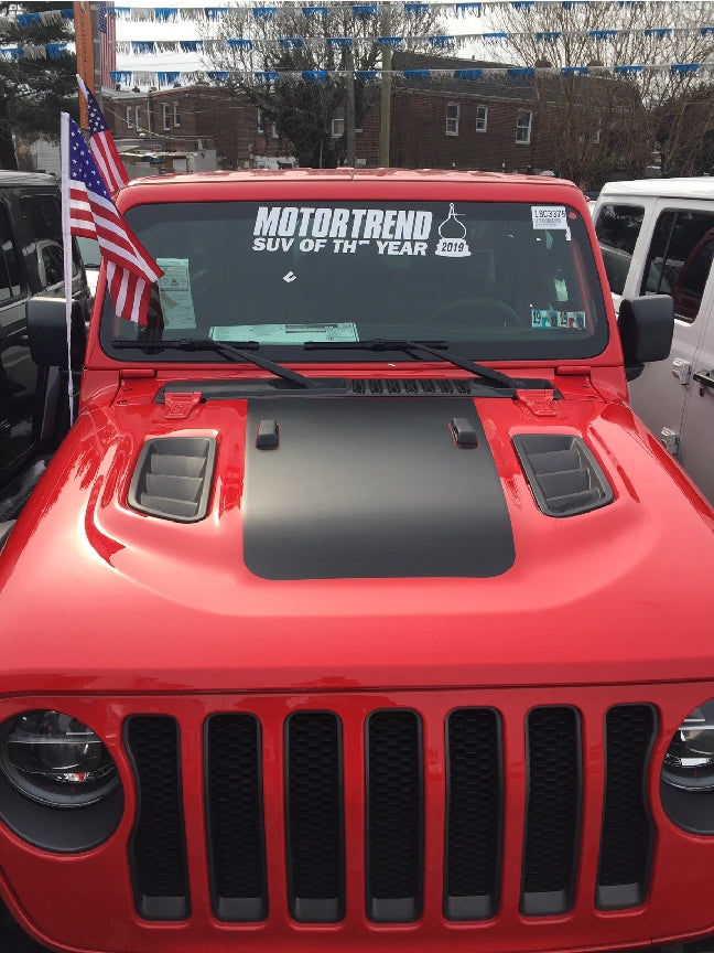Vented Hood Decal Cover for 2018-2026 Jeep Wrangler