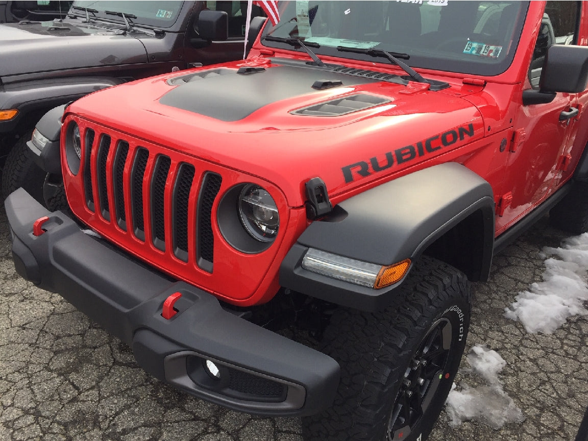 Vented Hood Decal Cover for 2018-2026 Jeep Wrangler