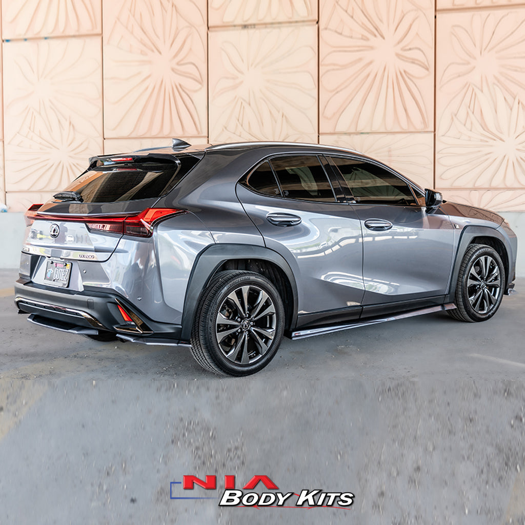 NIA Body Kits upgrades your Lexus UX200, UX250h, UX300e an aggressive stance without altering the factory design. Contact us at www.niaautodesign.com