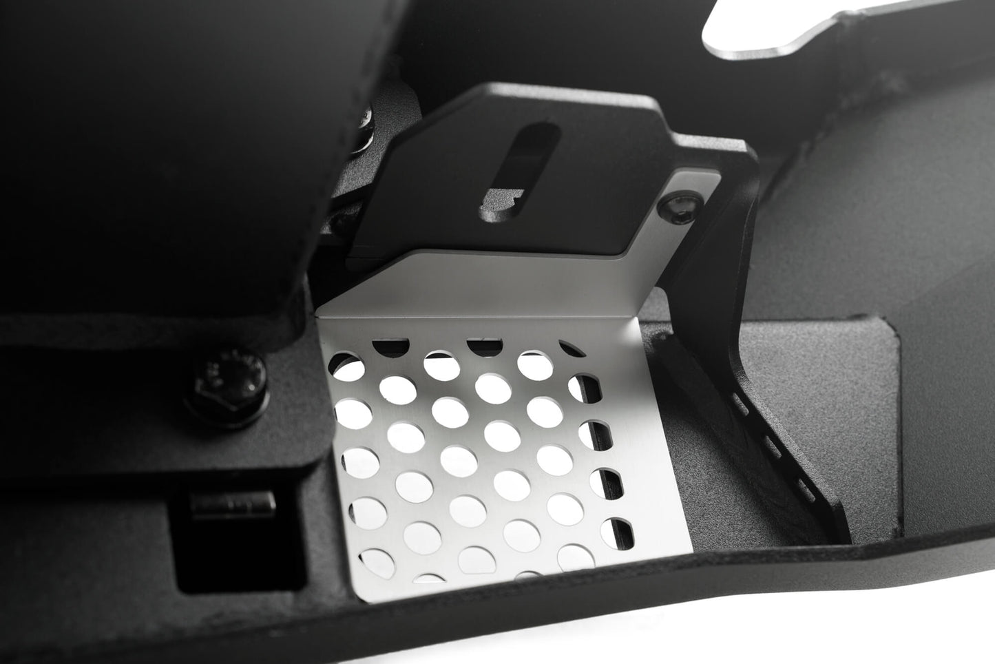 Aluminum inserts on the MTO Series Rear Bumper for the 2020-2023 Jeep Gladiator JT