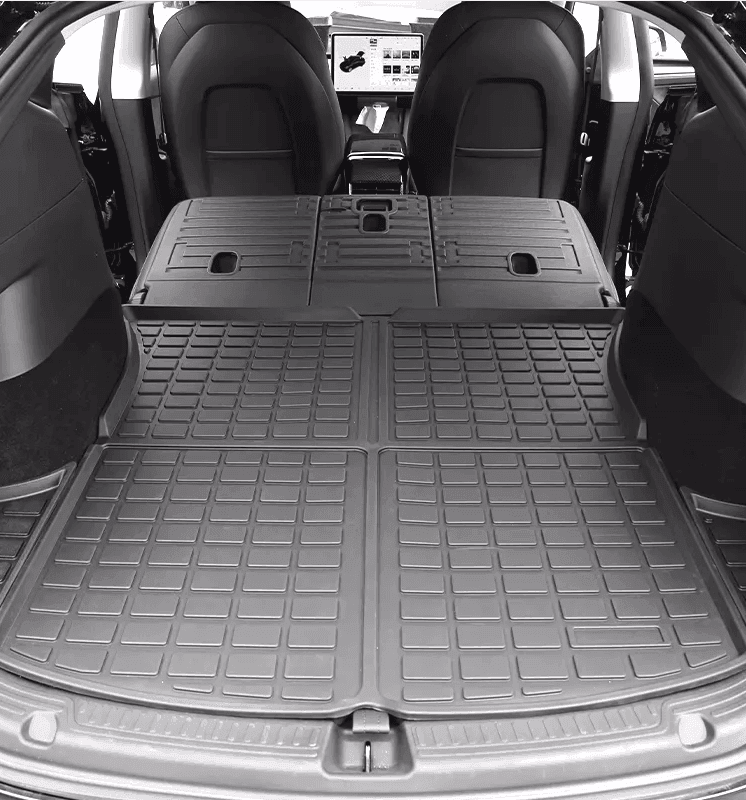 2020-2026 Tesla Model Y Rear Trunk & Second Row Seats Back Cover Mats Set (5 Seater)