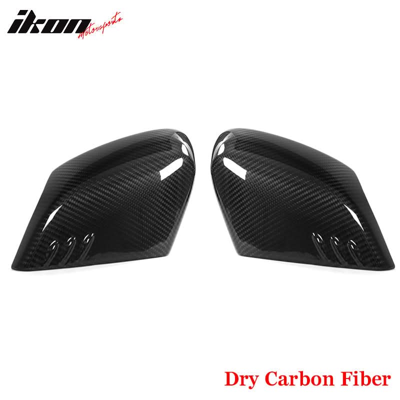 2020-2025 Chevy Corvette IKON Gloss Black Mirror Cap Dry Carbon Fiber